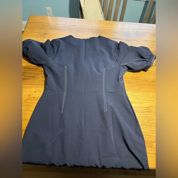 ASOS NWT Chic Navy Midi Dress with front Slit Size 10 - Picture 10 of 15